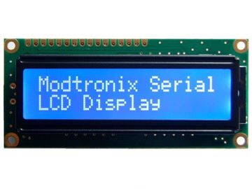 Blue Negative 16x2 Lcd Module , White LED Lcd Character Display Wide Viewing Angle