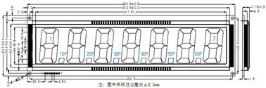 Serial 7 Segment STN LCD Display Module 7 Digits Transmissive Polarizer Mode