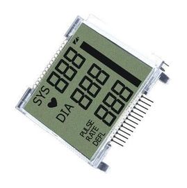 Monochrome TN LCD Display 7 Segment 4 Digit Alphanumeric With Waterproof Connector 18 Pin