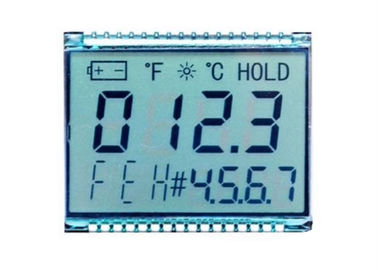Custom 4 Digit 7 Segment Numeric Display TN Reflective LCD Display For Meter Pin Connector