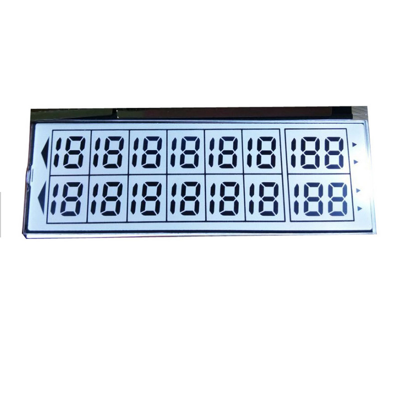 Monochrome Small 6'Clock Positive TN 50 Pin Lcd Display 6 Digit 7 Segment