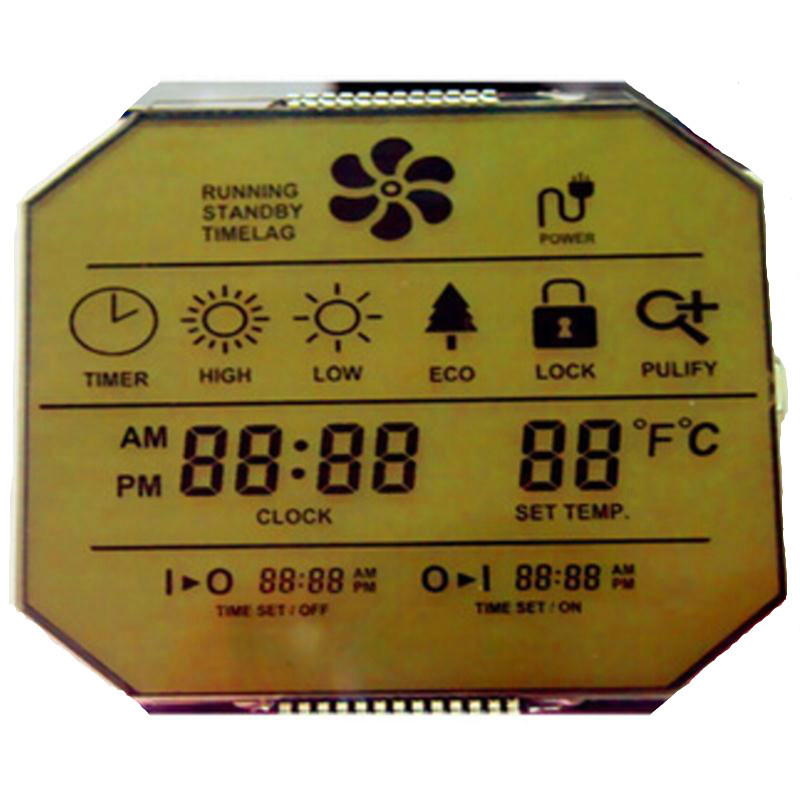 5 Digit 7 Segment Lcd Display , VA Colour Lcd Display For Car Speedometer