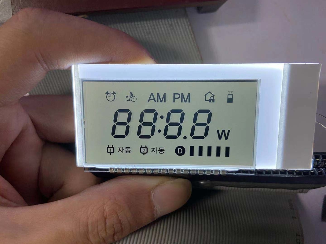 Tn 7 Segment LCD Display 12 O Clock Positive Monochrome Transimissive Lcd Module Transparent Character For Clock