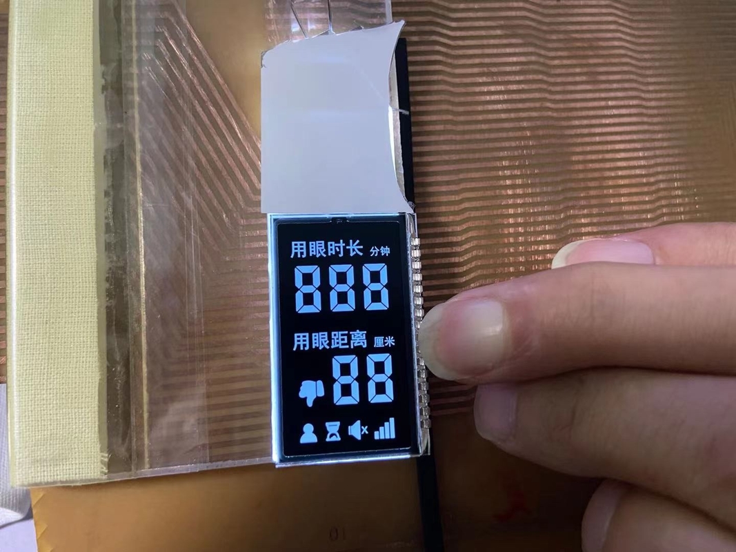 Custom Negative VA 12 O ClockLcd Display Transmissive Digit Graphic Lcd Glass Panel For Table Lamp