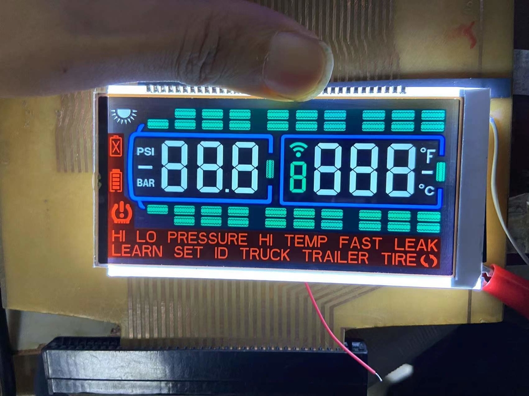 Negative Digit FSTN Screen Custom Transmissive Display TN Lcd Module For Tire Pressure Gauge