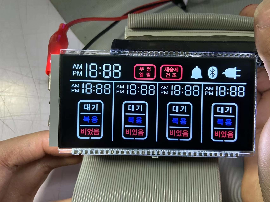 Custom Negative VA 6 O Clock LCD Display Transmissive Digit Graphic Lcd Glass Va Panel For Smart House