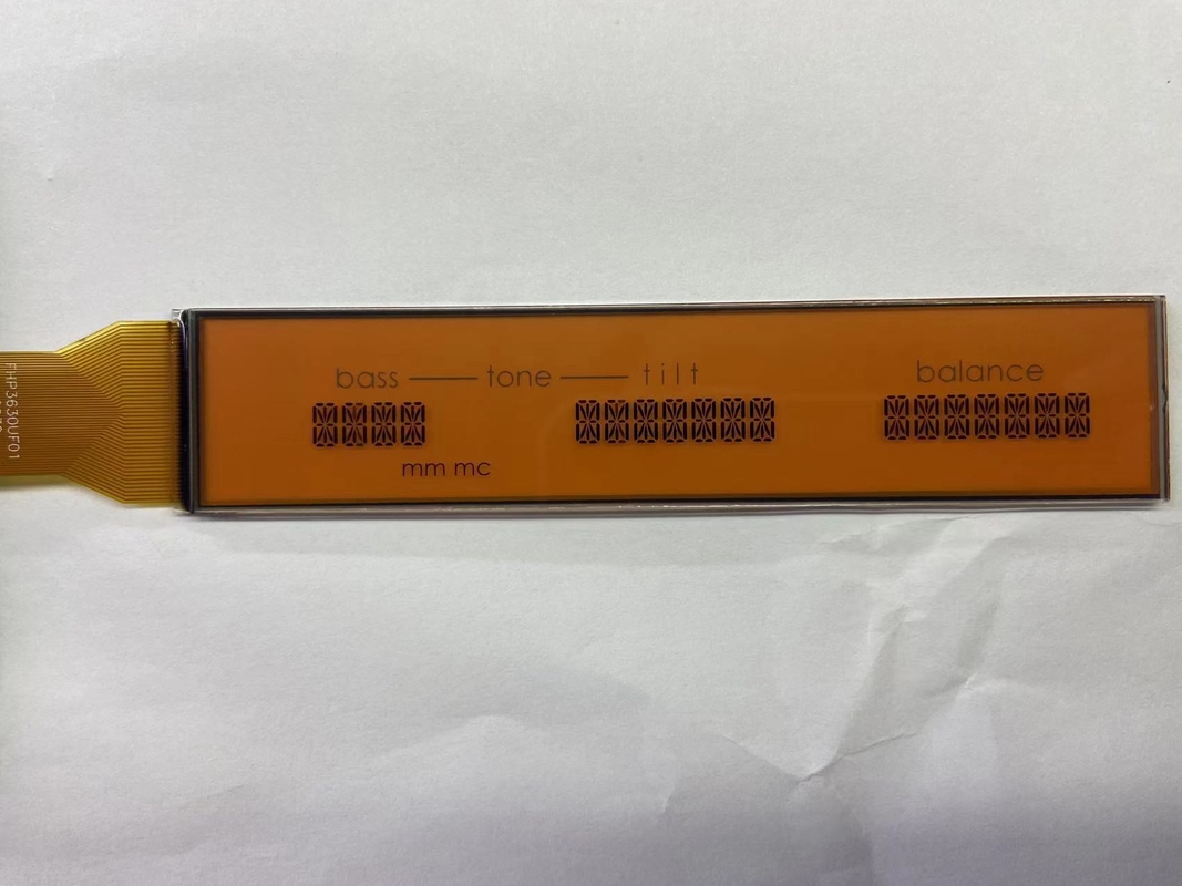 Positive Matrix HTN LCD Display Monochrome 7 Segment  Transmissive Graphic LCD Screen For Audio