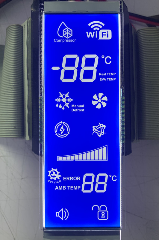 6 O Clock Negative FPC Connector Module STN Positive Lcd Display Small Size For Refrigerator