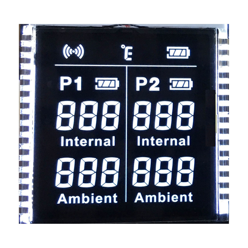 Factory Price Custom Screen VA Segment LCD Display Color PIN White Backlight For Food Thermometer