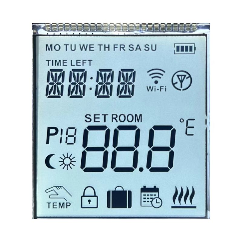 4.2 V Positive HTN 12 O' CLOCK Transflective Temperature Control Segment Code Screen