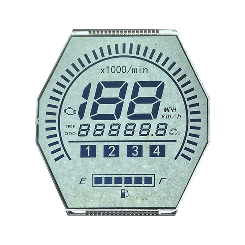 Factory Hot Sales HTN LCD Display Eight Shape Monochrome 7 Segment Graphic LCD Screen For Motorcycle Instruments