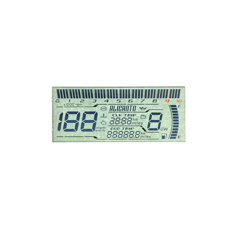 Manufacturer Cheap Custom HTN LCD Display Eight Shape Monochrome 7 Segment Graphic LCD Screen For Motorcycle Instruments