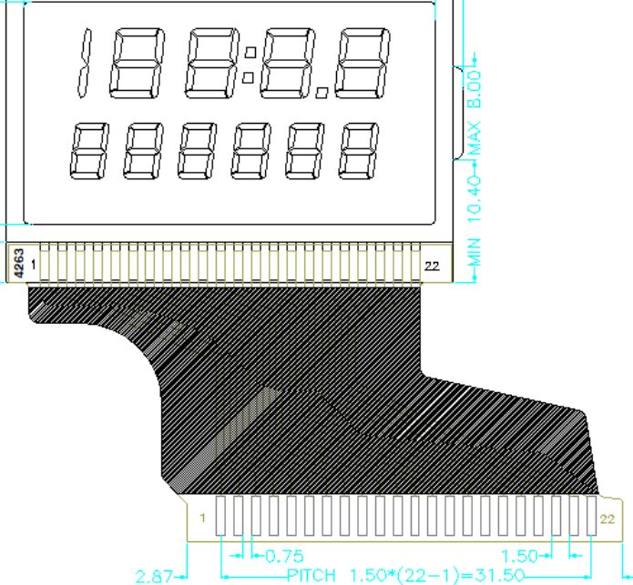 Custom HTN TN VA LCD for Motorcycles Speedometer Segment LCD Screen for Yamaha