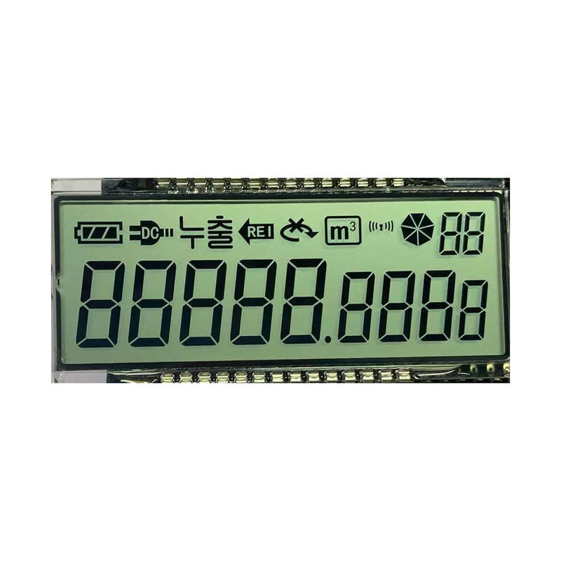 Custom TN Lcd Segment Displays For Electronic Gas Meter PIN Connector 7 Segment Lcd Display