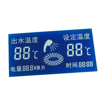 Transmissive Blue Film HTN LCD Display Negative Panel For Water Heater