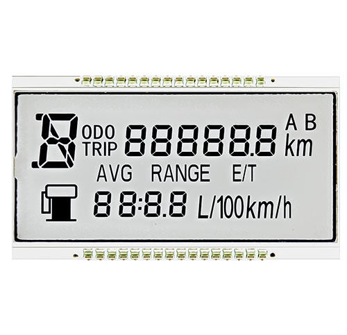 Custom Positive STN LCD Display Seven Segment For Car Dashboard 1 / 4 Duty Driving Method