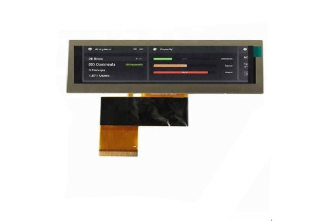 3.8 Inch TFT LCD Module 480 * 72 Bar Type Stretched With 40 Pins RGB Interface 
