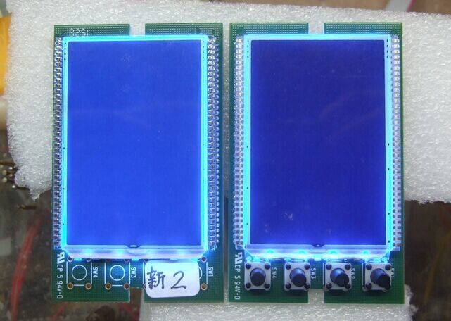 Customized 7 Segment LCD Display HTN Negative Lcd Blue Backgound Display For Sport Equiment