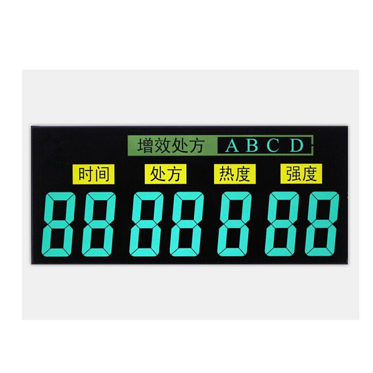 Black Background VA LCD Display Negative Transmissive Segment 12 O'clock Viewing Angle