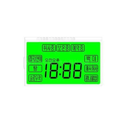 Custom Size 7 Segment Square Screen HTN LCD Display 12 PIN Static Driving Method