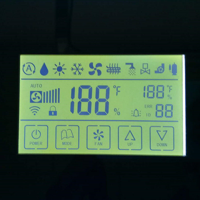 Segment Lcd Custom Design FSTN / TN Lcd Display , Zebra Connector Trans-missive Monochrome Lcd play for Water Meter