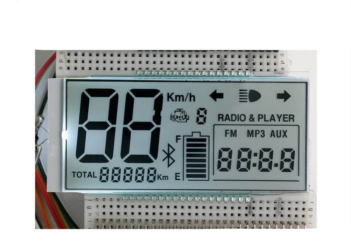 7 Segments HTN Monochrome LCD Display For Instrument With Zebra Connector