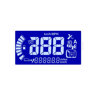 TN 6 O'Clock Monochrome Transflective Custom Lcd Display For Instrument