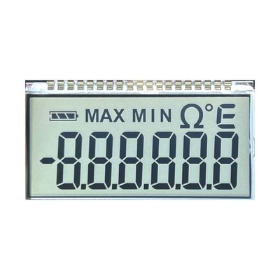 3.0V Positive TN 12 O' CLOCK Transflective Thermometer Customizable LCD