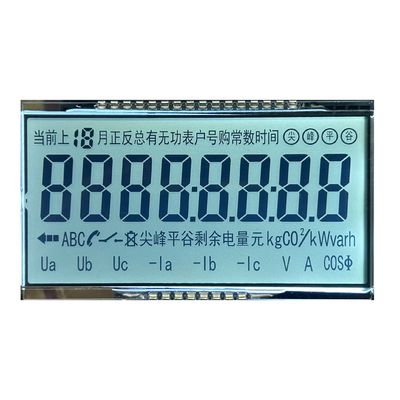 6 O' CLOCK Positive Transflective HTN Lcd Display Electricity Meter Monochrome Screen