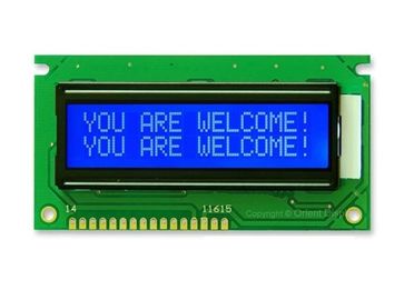 Transmissive Gray Mode STN LCD Display 16 X 2 Lcd Monitor Module With 1 / 16 Duty