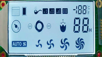 Transflective Glass HTN LCD Display Panel Positive Segment For Washing Machine