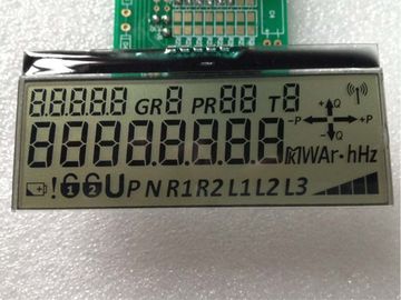 17 Digits 7 Segment Custom Lcd Module , Metal Pin Transflective Lcd Display Cog I2C Serial Energy Meter