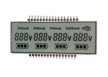 Custom Monochrome Gray FSTN 7 Segment Lcd Display With White LED Backlight